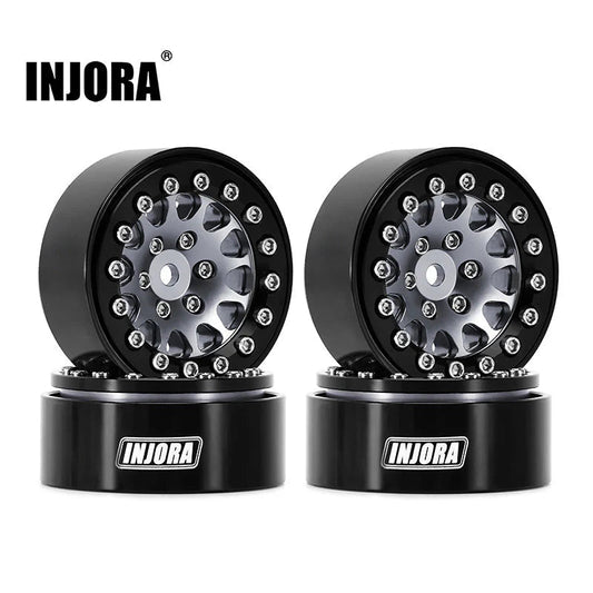 INJORA 1.3" Aluminium Beadlock Wheels for 1/24 1/18 RC Crawler (W1311) (YQW-1311) INJORA
