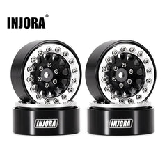 INJORA 1.3" Aluminium Beadlock Wheels for 1/24 1/18 RC Crawler (W1311) (YQW-1311) INJORA