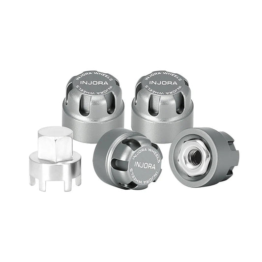 INJORA M2 Wheel Lock Nuts with Aluminum Cap for 1/24 SCX24 AX24 FCX24M INJORA