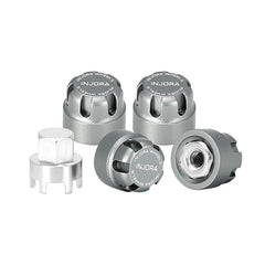 INJORA M2 Wheel Lock Nuts with Aluminum Cap for 1/24 SCX24 AX24 FCX24M INJORA
