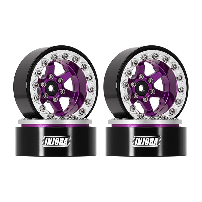 INJORA 1.3" Aluminium -5.25mm Offset Wheels for Micro Crawlers (W1313) INJORA