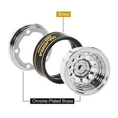 INJORA 0.7" D19 Brass Beadlock Wheels For 1/30 Axial SCX30 INJORA