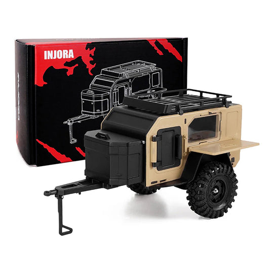 INJORA Off-Road Camping Trailer for 1/18 1/24 RC Crawlers TRX4M SCX24 (DG-TC10YE) INJORA