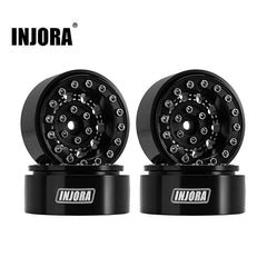 INJORA 1.3" Aluminum Beadlock Wheels for 1/24 1/18 RC Crawler INJORA