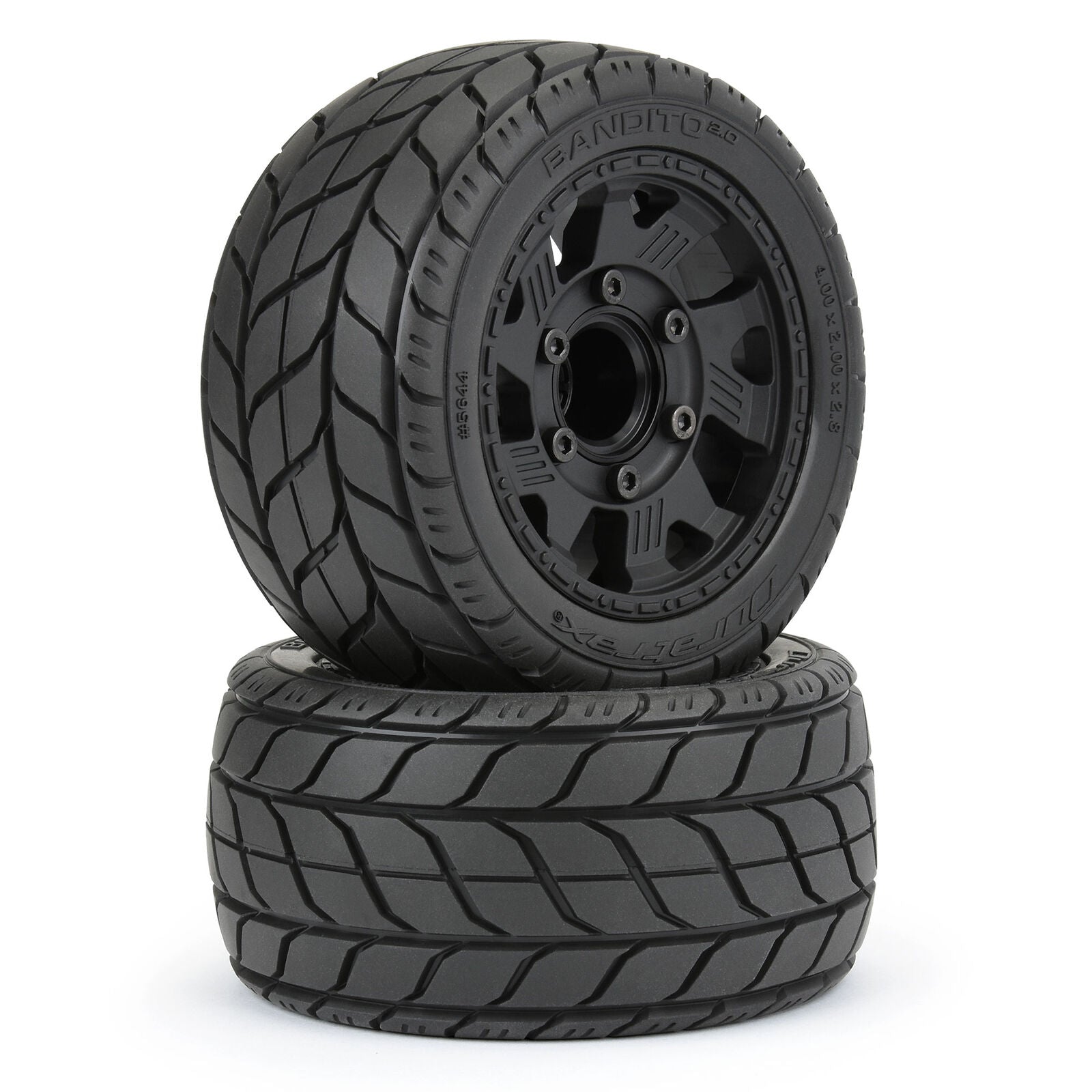 Duratrax 1/10 Bandito 2.0 F/R 2.8" Monster Truck Tires MTD 12mm Blk Ripper(2) Horizon Hobby