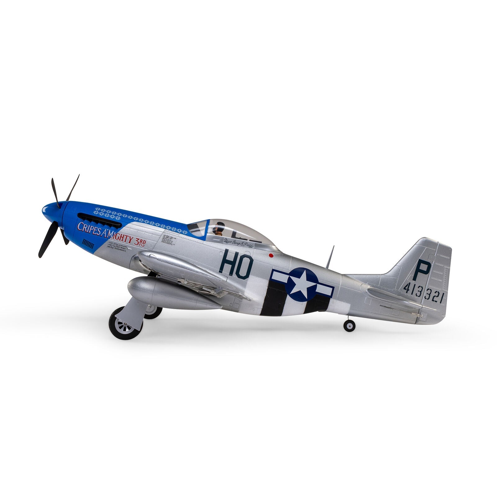 E-flite P-51D Mustang 1.2m BNF Basic with AS3X and SAFE Select “Cripes A’Mighty 3rd” (EFL089500) Horizon Hobby