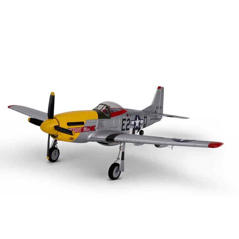 E-flite UMX P-51D Mustang “Detroit Miss” BNF Basic with AS3X and SAFE Select (EFLU7350) Horizon Hobby