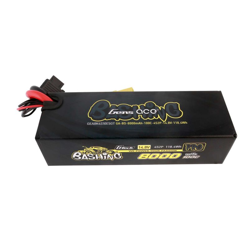 GENS ACE 14.8V 8000mAh 4S 10C G-Tech Smart Bashing Hardcase Lipo Battery: EC5 (GEA8K4S10E5GT) GensTattu