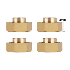 INJORA 7mm Brass Wheel Hex Hub Extenders For Axial SCX24 AX24 INJORA
