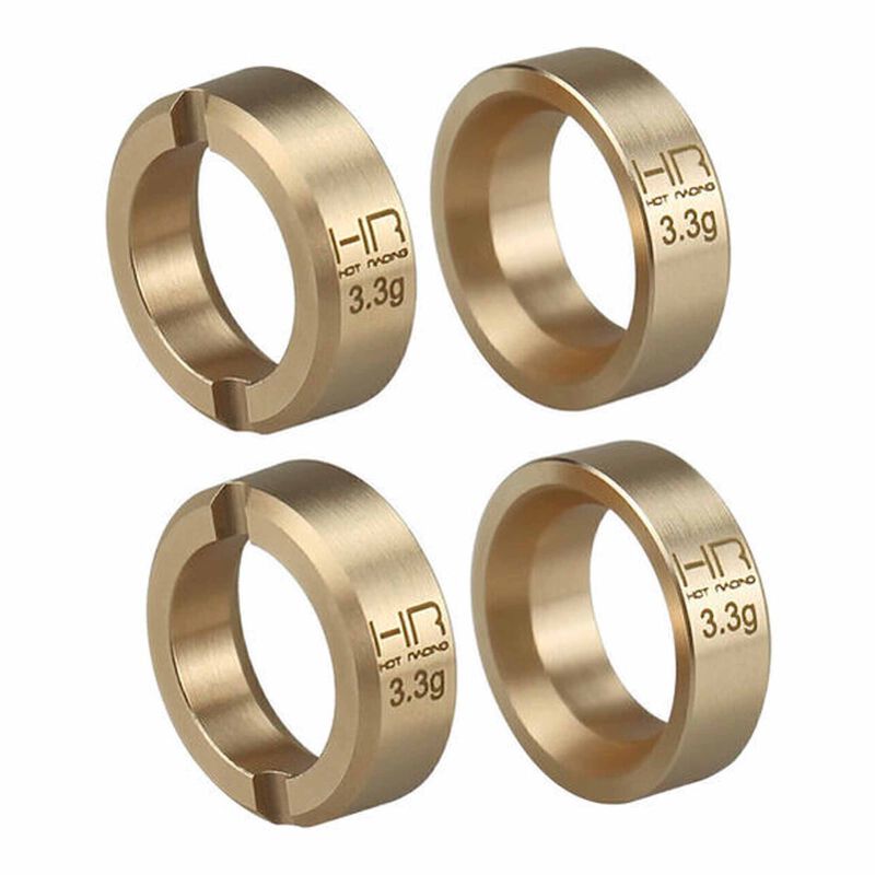 Brass 3.3g Wheel Weights, 1/30 Axial SCX30 Horizon Hobby