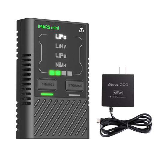 Gens Ace IMARS Mini G-Tech 60W RC Battery Charger With USB-C Power Supply Adapter (GEA60WC1) GensTattu