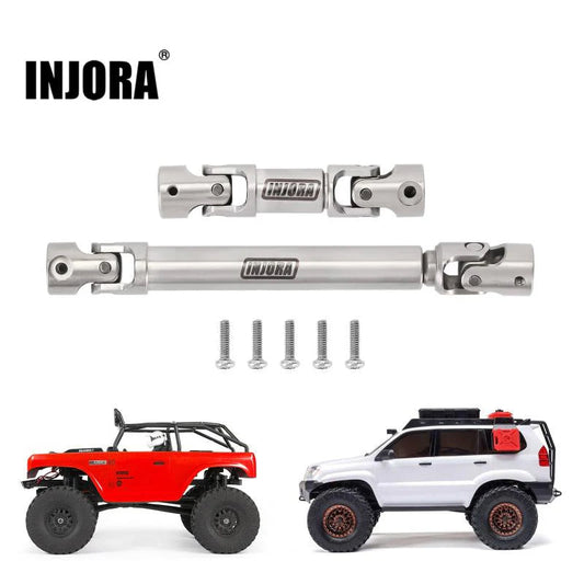 INJORA: Stainless Steel Drive Shafts with D-Shaped Hole for SCX24 Deadbolt GX470 INJORA