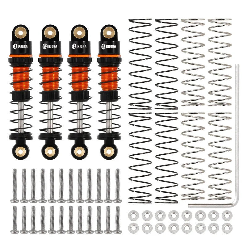 INJORA 39mm Aluminum Threaded Oil Shocks for Axial SCX24 FMS FCX24M INJORA