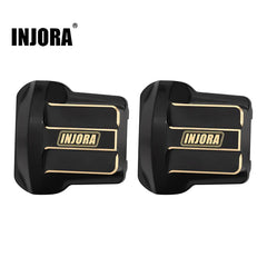 INJORA 11g/pcs Black Brass Front Rear Axle Diff Covers For 1/18 TRX4M (2) (4M-01BK) INJORA