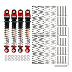 INJORA 43mm Aluminum Threaded Double Barrel Shocks Dampers for Axial SCX24 INJORA
