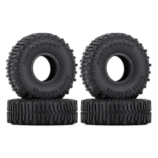 INJORA 1.0" 60*20mm Rubber Mud Tires for 1/24 RC Crawlers (4) (T2430) INJORA