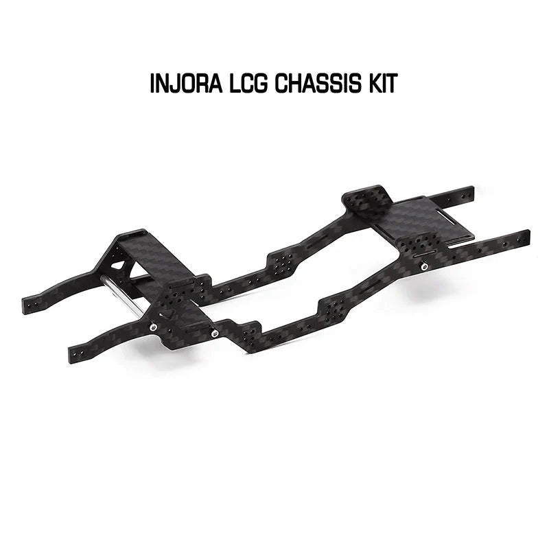 INJORA LCG Carbon Fiber Chassis Kit 6° Angled Frame For SCX24 C10 JLU Deadbolt B17 Bronco (SCX24-120) INJORA