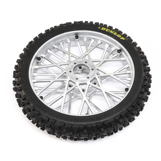 LOSI Dunlop MX53 Front Tire Mounted, Chrome: Promoto-MX (LOS46006) Horizon Hobby