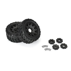 Pro-Line 1/6 Masher X HP BELTED F/R 5.7” Tires MTD 24mm Blk Raid 8x48 Hex (2) (PRO1017611) Horizon Hobby