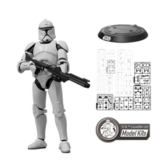 STAR WARS: ATTACK OF THE CLONES CHAMPION CLASS 07 CLONE TROOPER MODEL KITS | BLOKEES Blokees