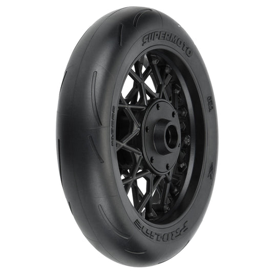 Pro-Line 1/4 Supermoto S3 Motorcycle Front Tire MTD Black (1): PROMOTO-MX (PRO1022210) Horizon Hobby