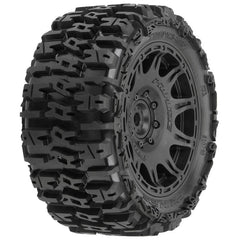 Pro-LIne 1/6 Trencher F/R 5.7” Tires Mounted 24mm Black Raid 8x48 Hex (2) (PRO1024010) Horizon Hobby