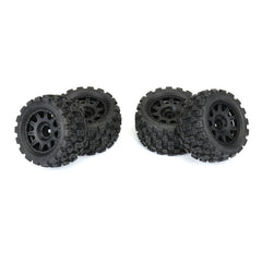 Pro-Line 1/18 Badlands MX 1.85" F/R MTD 12mm Black Raid: Granite GROM (PRO1024110) Horizon Hobby