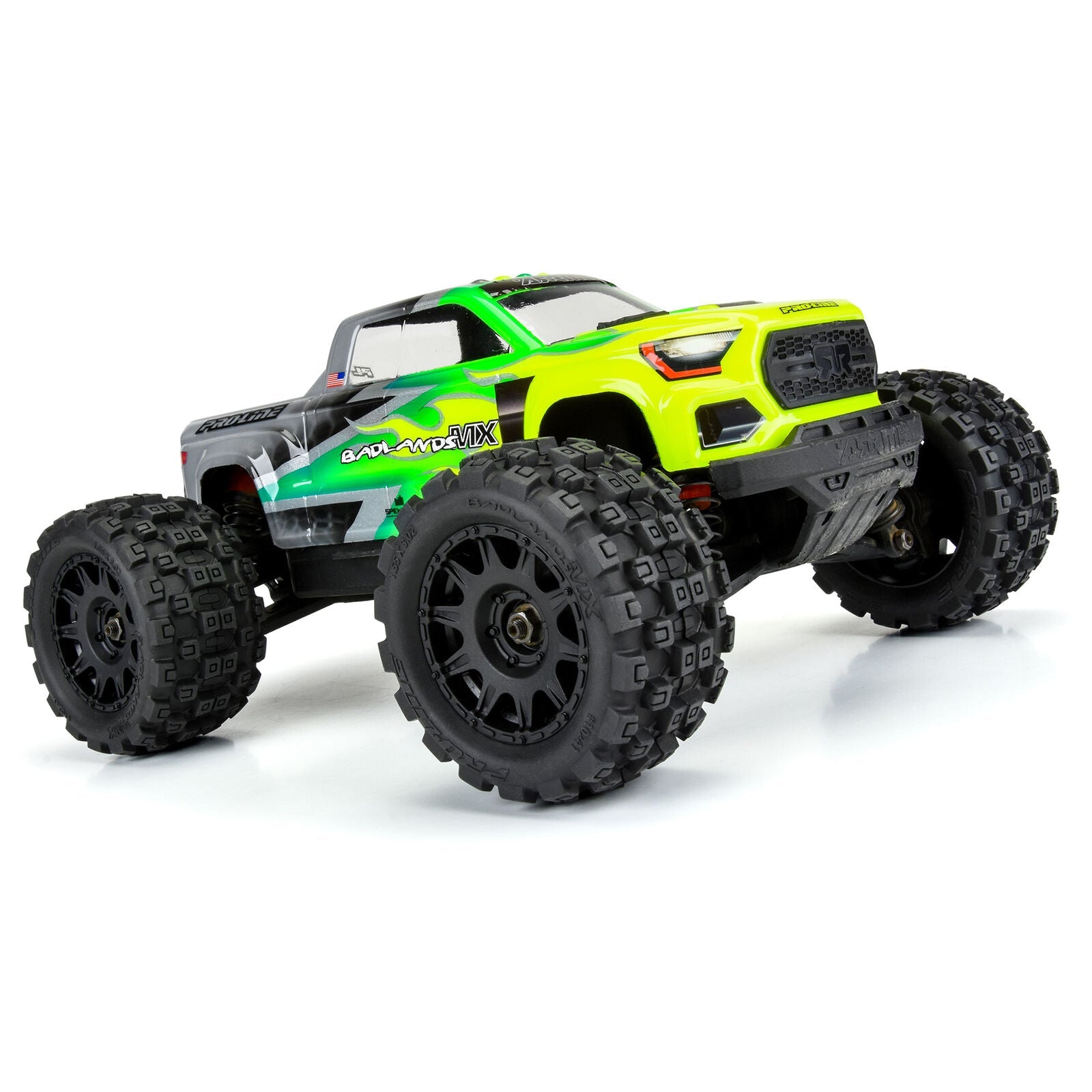 Pro-Line 1/18 Badlands MX 1.85" F/R MTD 12mm Black Raid: Granite GROM (PRO1024110) Horizon Hobby