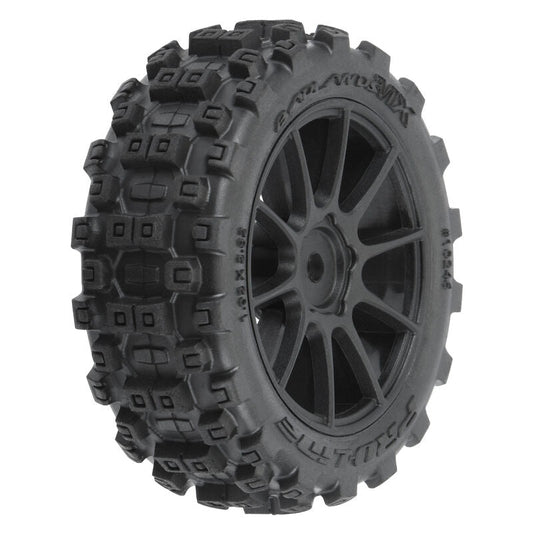 Pro-Line Badlands MX 1.9" Buggy Tires MTD Mach-10 Black Wheels: Typhon GROM (PRO1024610) Horizon Hobby