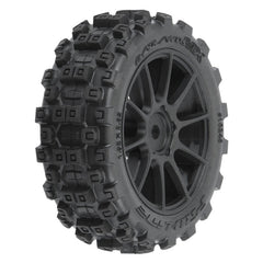 Pro-Line Badlands MX 1.9" Buggy Tires MTD Mach-10 Black Wheels: Typhon GROM (PRO1024610) Horizon Hobby