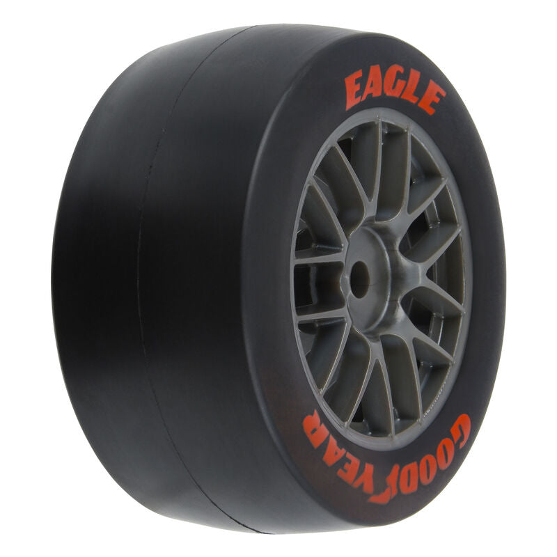 Pro-Line 1/12 Goodyear Eagle Option Tire F/R MTD Gray Wheels (4): Losi NASCAR (PRO1030410) Horizon Hobby
