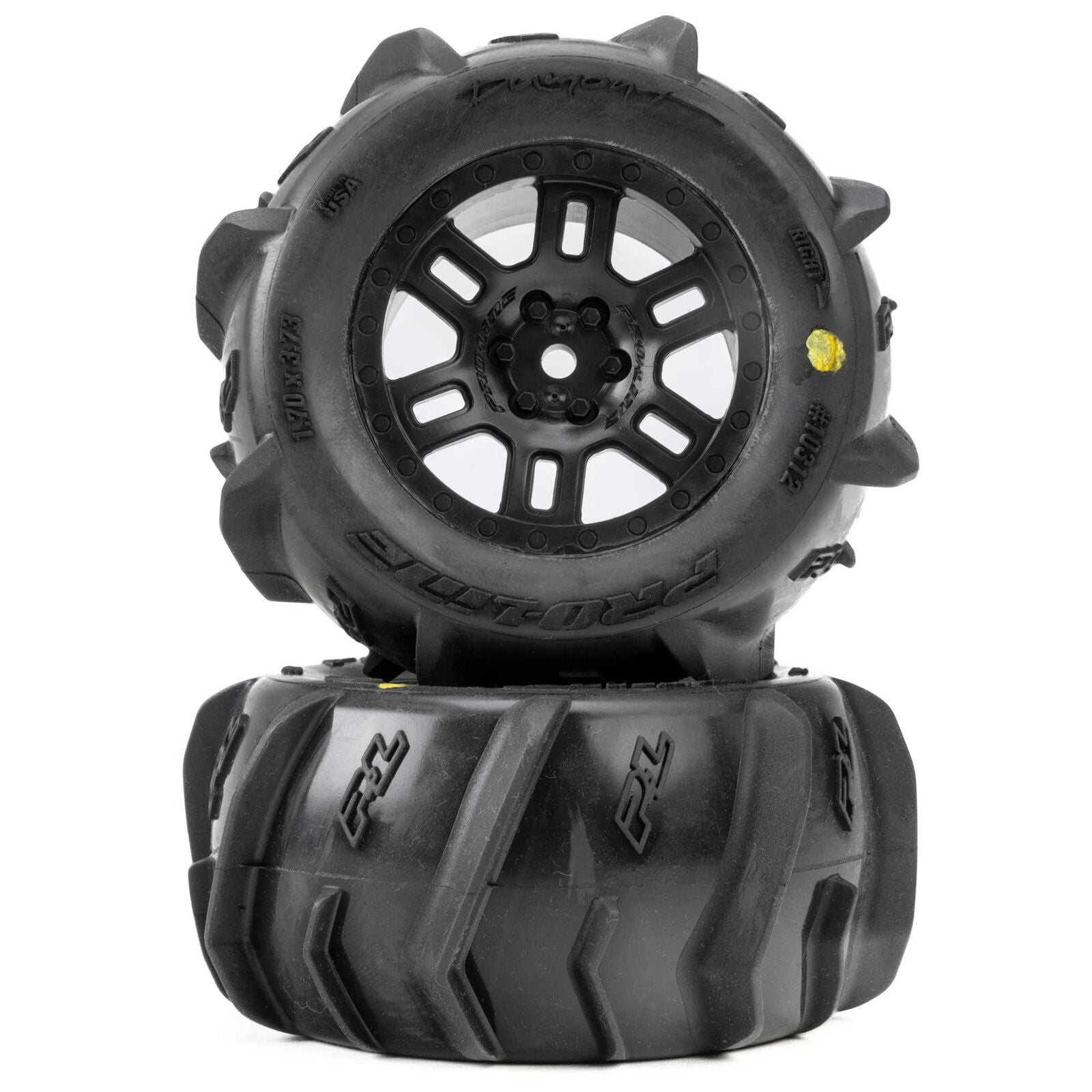 1/16 Dumont F/R MT Tires Black Split Six (2): ARRMA MINI KRATON Horizon Hobby