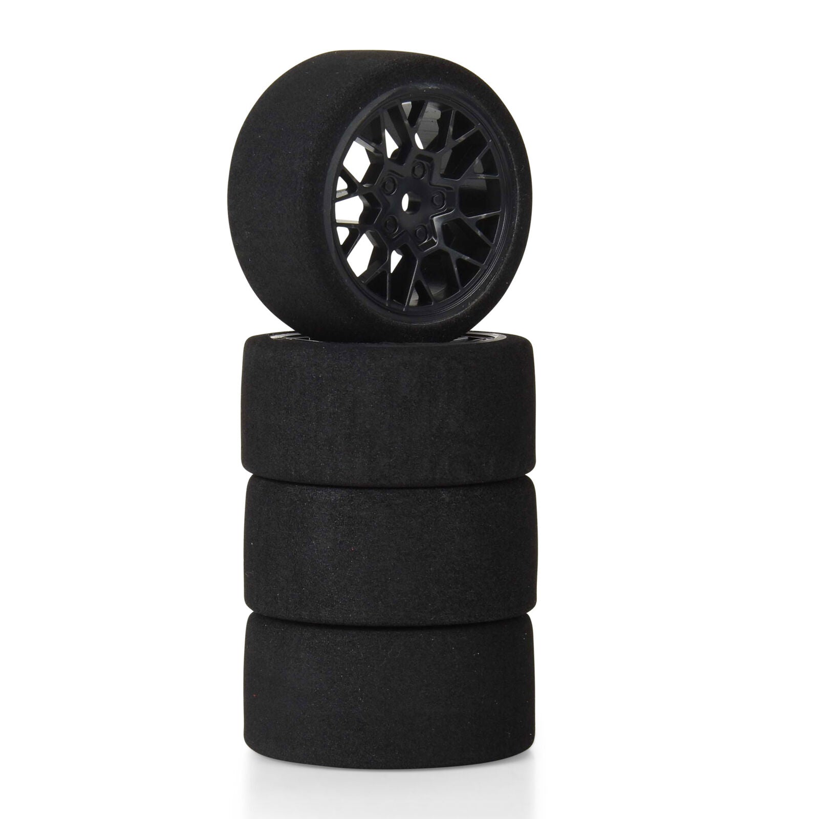 Fifty6 Foam Tire Mounted on Circuit Black Wheel 8mm Hex (4) Horizon Hobby
