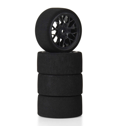 Fifty6 Foam Tire Mounted on Circuit Black Wheel 8mm Hex (4) Horizon Hobby