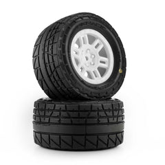 Pro-Line Racing 1/16 Menace Front/Rear Street Tires Mounted 12mm White Split Six (2): ARRMA MINI KRATON (PRO1034513) Horizon Hobby
