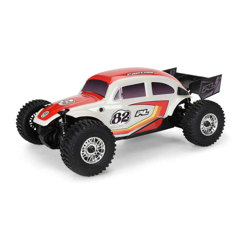 Class 1 VW Bug Race Body Conversion Kit and Flat Iron M/T Tires Mounted 7mm Black Diablo (4) for ARRMA TYPHON GROM (PRO368000T1) Horizon Hobby