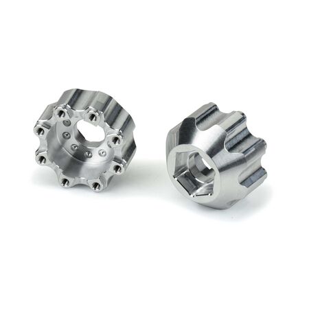 Pro-Line 1/8 8x32 to 17mm 1/2" Offset Aluminum Hex Adapters (PRO635300) Horizon Hobby