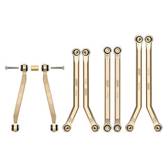 INJORA 8PCS 37g Heavy Brass High Clearance Chassis 4 Links Set for SCX24 C10 JLU Bronco Base Camp 4Runner INJORA