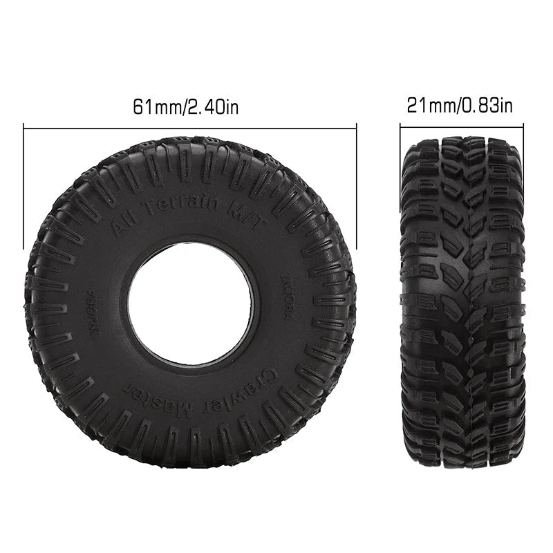 INJORA 1.0" 61*21mm Soft All Terrain Tires (T1009) (4) INJORA