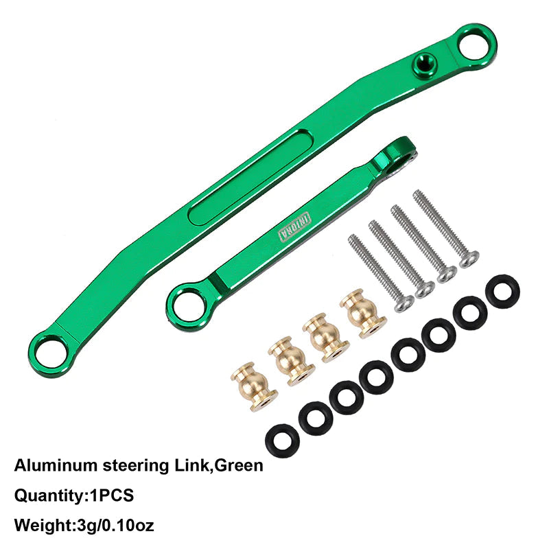 INJORA CNC Aluminum Steering Links for Axial SCX24 (SCX24-13BK) INJORA