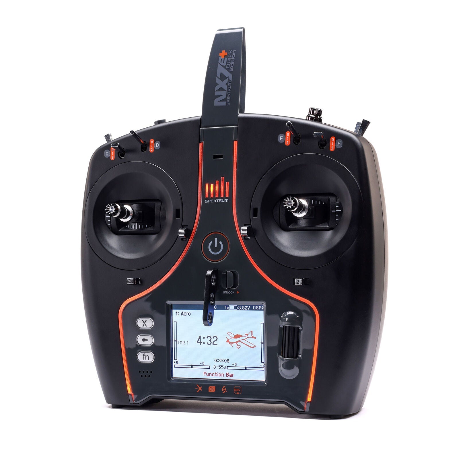 Spektrum NX7e+ 14-Channel DSMX Transmitter Only, Black Edition (SPMR7120) Horizon Hobby