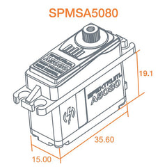 Spektrum: A5080 MT/HS Mini Digital HV Servo (SPMSA5080) Horizon Hobby
