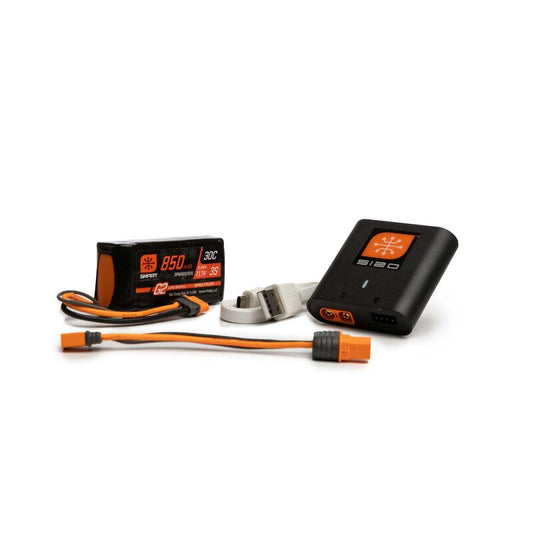 Spektrum Smart Powerstage Air Bundle: 850mAh 3S G2 LiPo Battery / S120 Charger (SPMXPSA100) Horizon Hobby