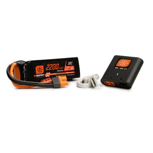 Spektrum Smart Powerstage Air Bundle: 2200mAh 3S G2 LiPo Battery / S120 Charger (SPMXPSA200) Horizon Hobby
