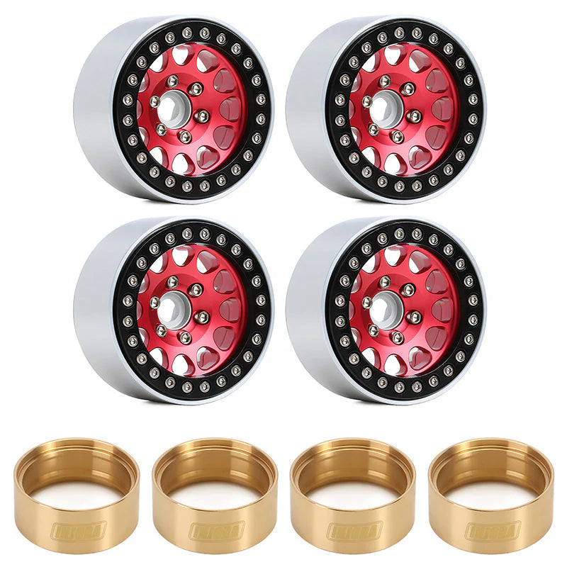INJORA 4PCS 1.9" Aluminum Alloy Beadlock Wheel Rims for 1/10 RC Crawler (YQW-01BG-1944) INJORA