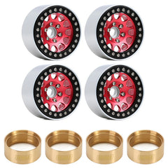 INJORA 4PCS 1.9" Aluminum Alloy Beadlock Wheel Rims for 1/10 RC Crawler (YQW-01BG-1944) INJORA
