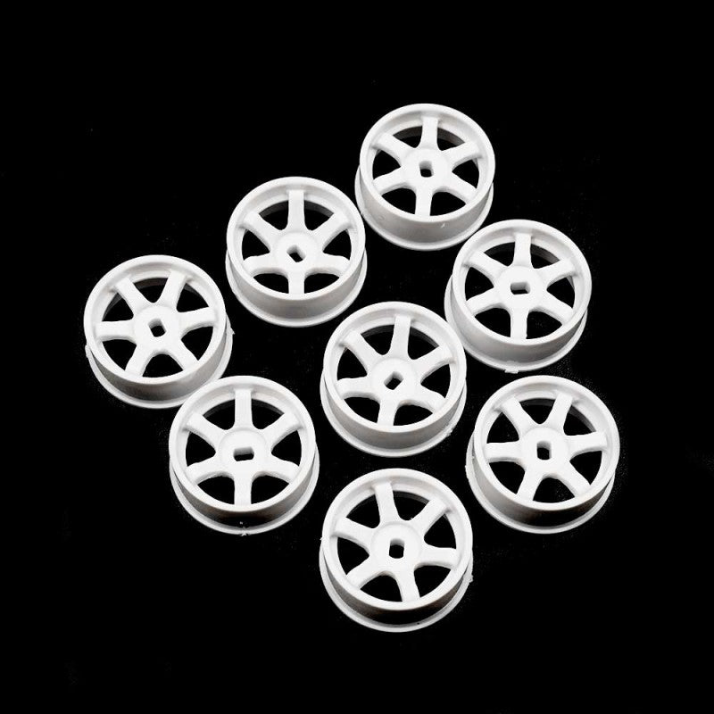 Yeah Racing Plastic Narrow Rim Set 8.5MM (OFFSET 0 +1 +2 +3) White for  1/28 AWD MINI-Z Yeah Racing