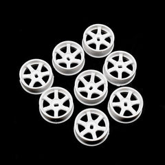 Yeah Racing Plastic Narrow Rim Set 8.5MM (OFFSET 0 +1 +2 +3) White for  1/28 AWD MINI-Z Yeah Racing