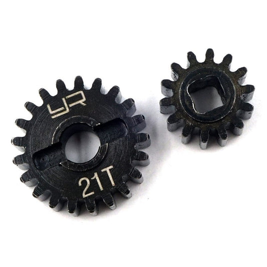 Yeah Racing 21T 14T HD Steel Overdrive Portal Machined Gear Set For Axial 1/10 Capra SCX10 III Yeah Racing