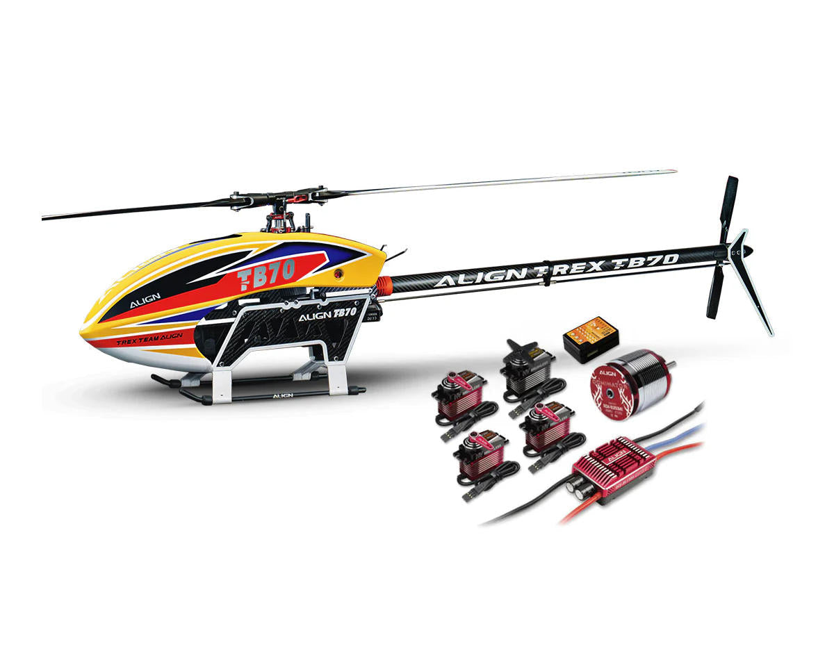 Align TB70 V2 Super Combo Electric Helicopter Kit w/Microbeast Flybarless System (AGNRH70E59X) Amain Hobbies